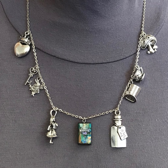 Alice in Wonderland by Lewis Carroll Handmade Literature Necklace, Book Cover - Picture 2 of 16